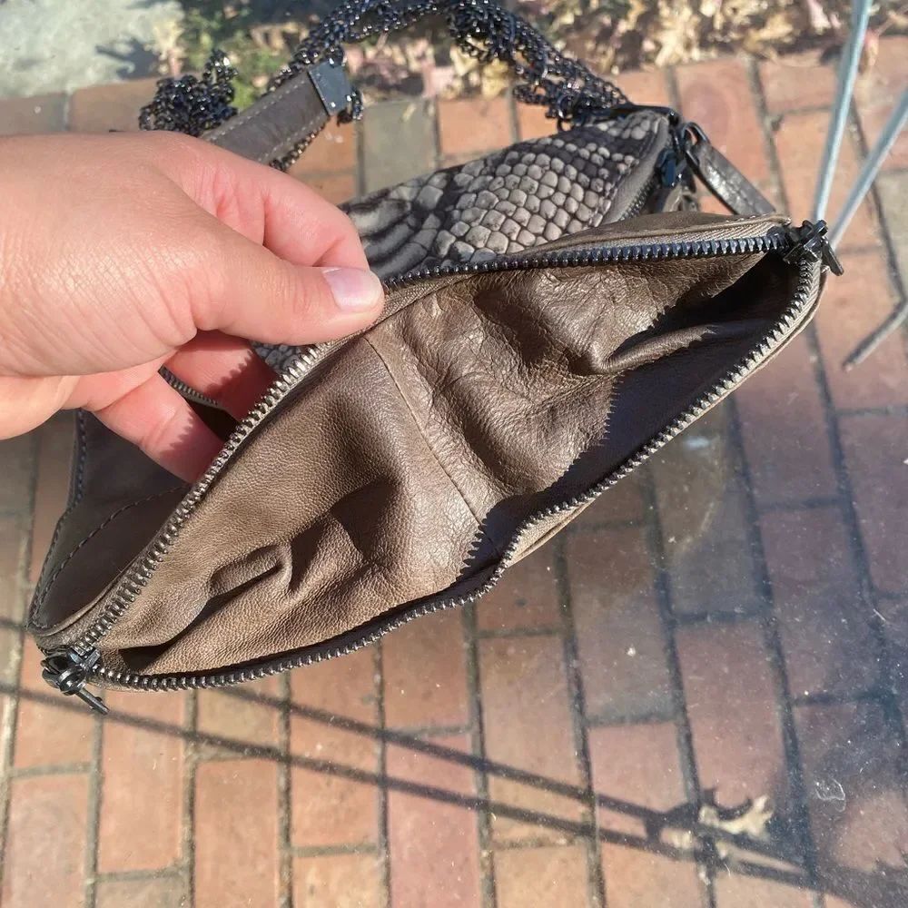 BOYY Python Embossed Leather Slash Crossbody Bag NWT - Picture 11 of 14